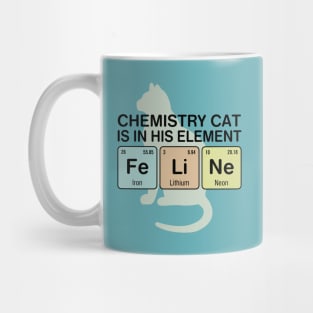 Chemistry Cat - Fe Li Ne Mug